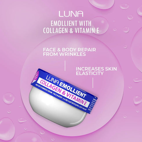 Luna moisturizing hand and body cream with collagen and vitamin E 160 gm - Luna